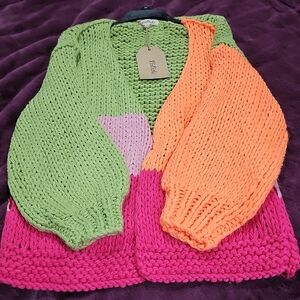 Listicle Multicolor Knit Women's Cardigan
